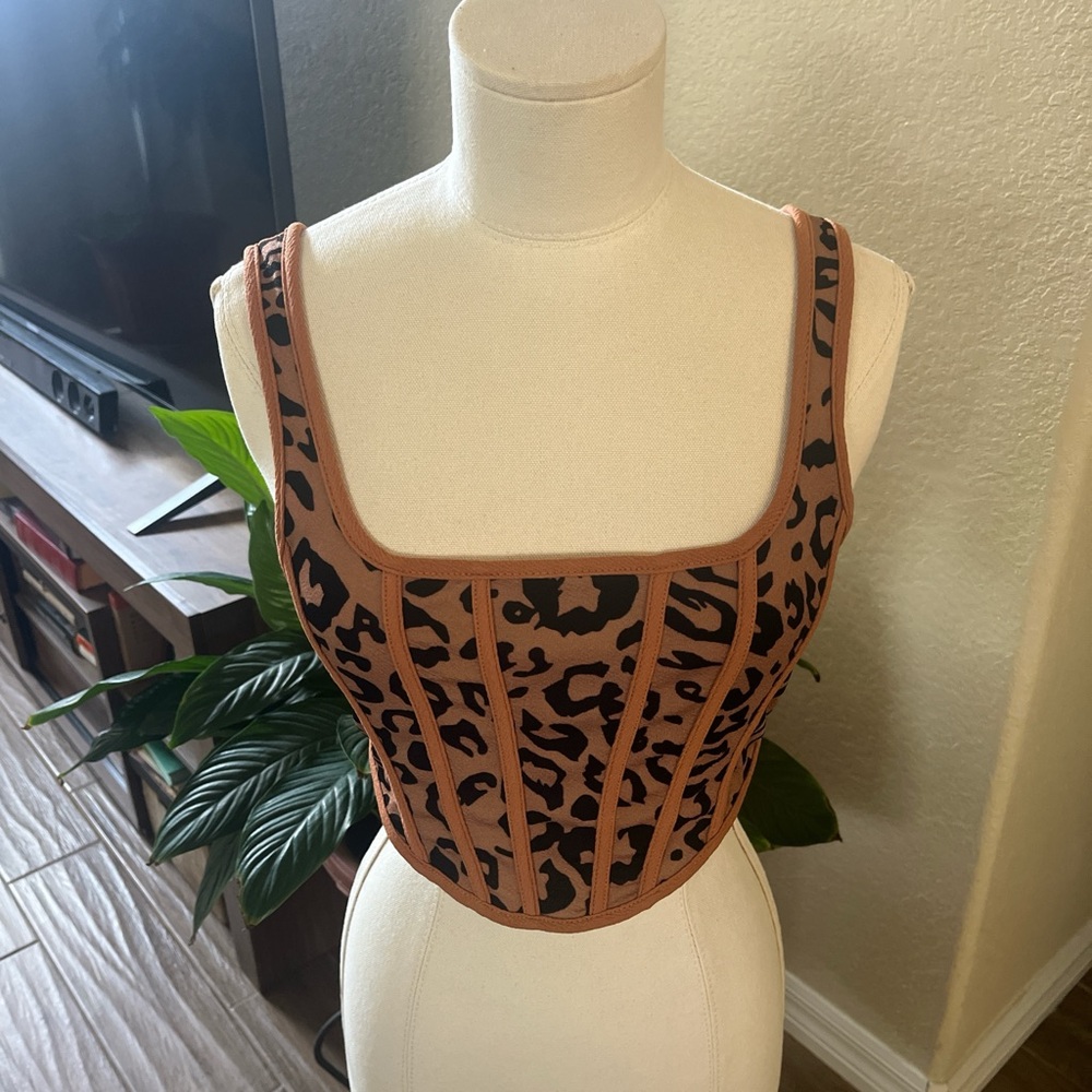 Leopard Print Corset Top